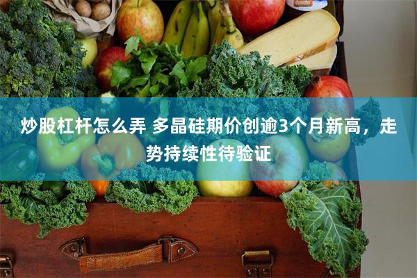 炒股杠杆怎么弄 多晶硅期价创逾3个月新高，走势持续性待验证