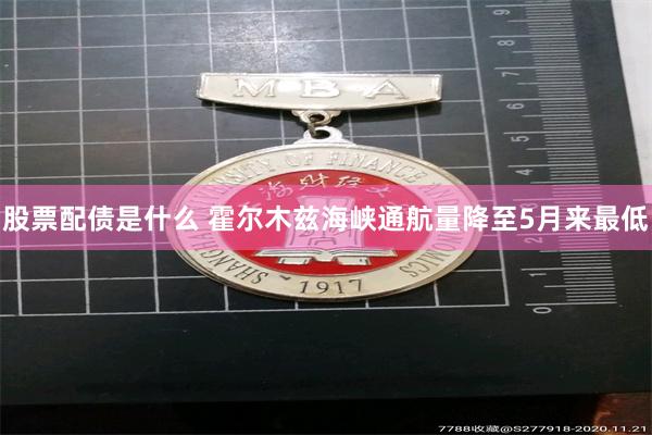 股票配债是什么 霍尔木兹海峡通航量降至5月来最低