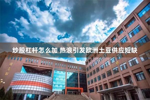 炒股杠杆怎么加 热浪引发欧洲土豆供应短缺