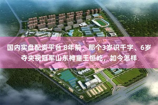 国内实盘配资平台 8年前，那个3岁识千字、6岁夺央视冠军山东神童王恒屹，如今怎样